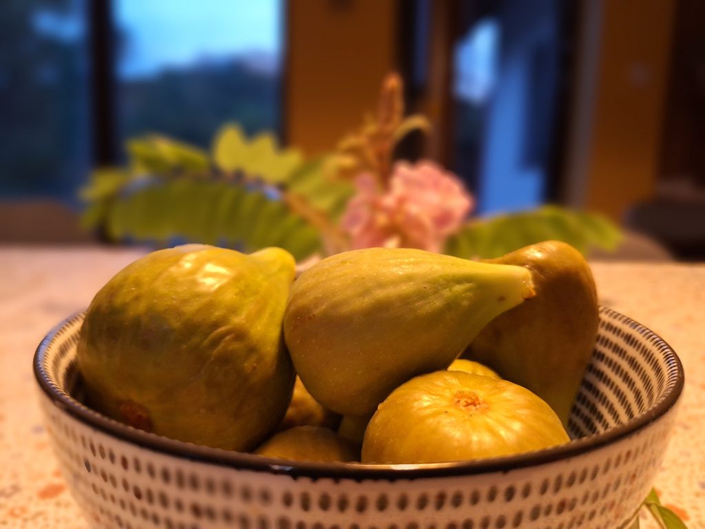 Egy tál füge és egy lila akác gally