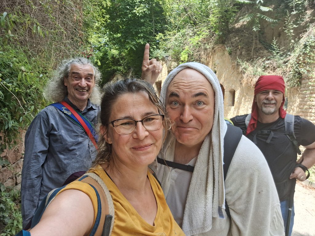 Csoportkép Fricivel, Bogival, Gergővel és Ferivel